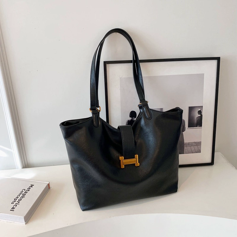 Handbag retro demi-season tote, capacious universal bag, high-quality style
