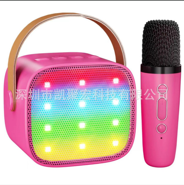 K1/P2 Outdoor Portable Mini Wireless Microphone with Lantern Karaoke Audio Bluetooth Speaker Microphone Subwoofer