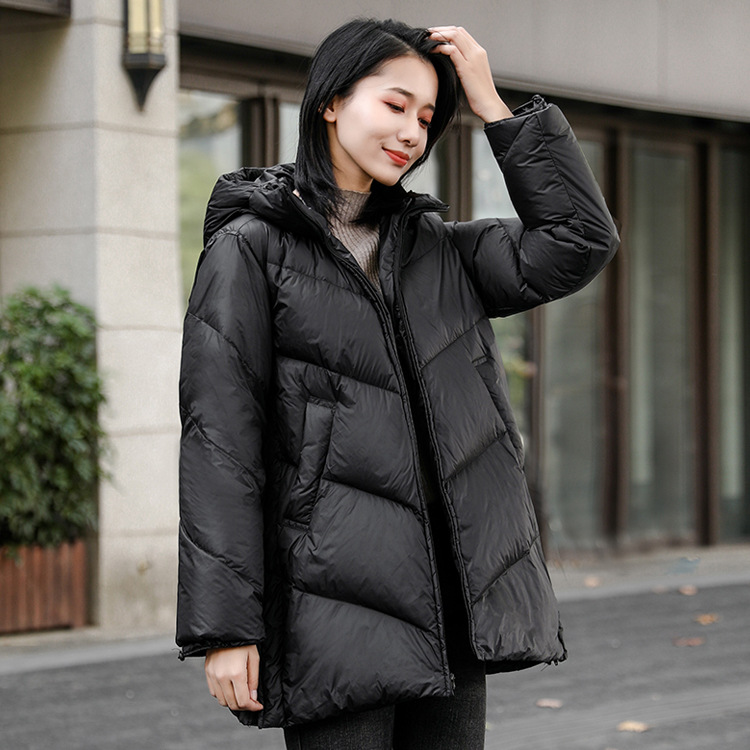 江南布衣短款羽绒服女2021新款加厚90白鸭绒妈妈装外套一件代发|ms
