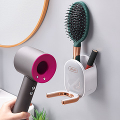 Hair dryer holder without drilling bathroom shower toilet hairdryer hanger windmill placement storage bracket