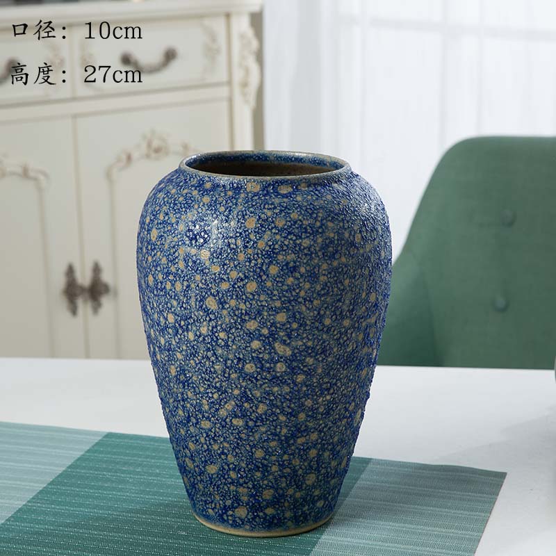Jingdezhen nuevo jarrón de cerámica china planta maceta de flores de cerámica vintage flor seca sala de estar decoración moderna simple estricta