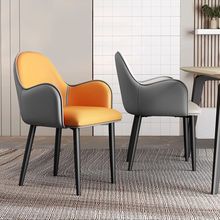 家用轻奢餐椅现代餐桌椅洽谈化妆麻将椅子酒店餐厅桌椅靠背凳高弹