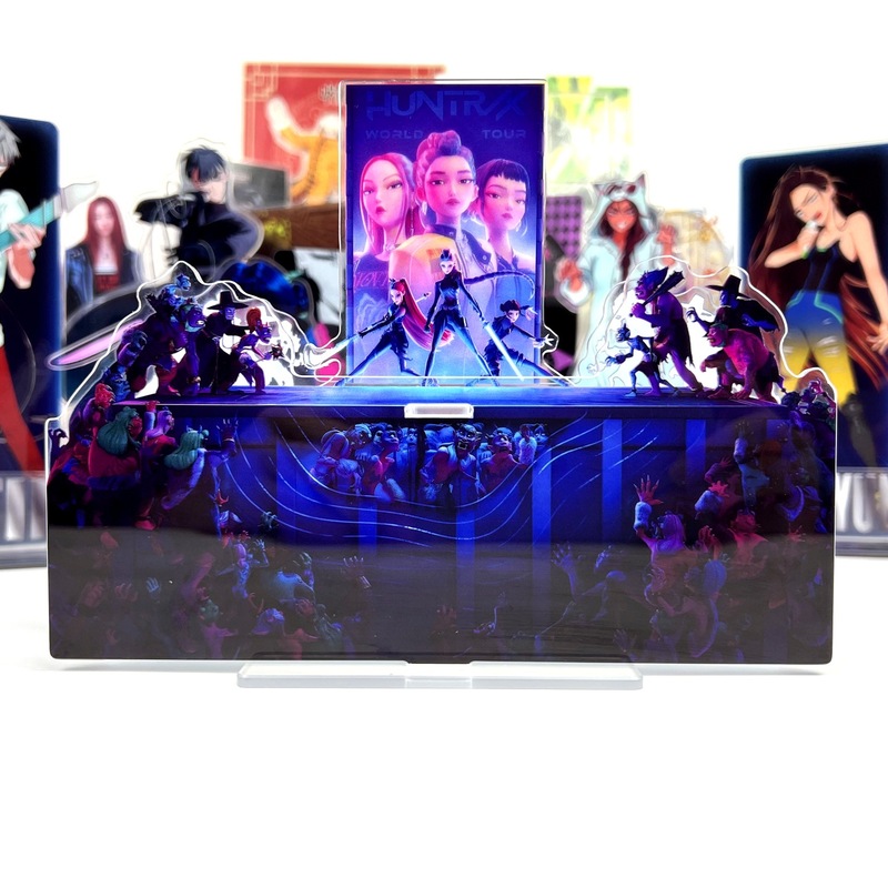 K-POP猎魔女团周边KPOP组合式场景立牌〖无缝内印精雕机切割〗|undefined