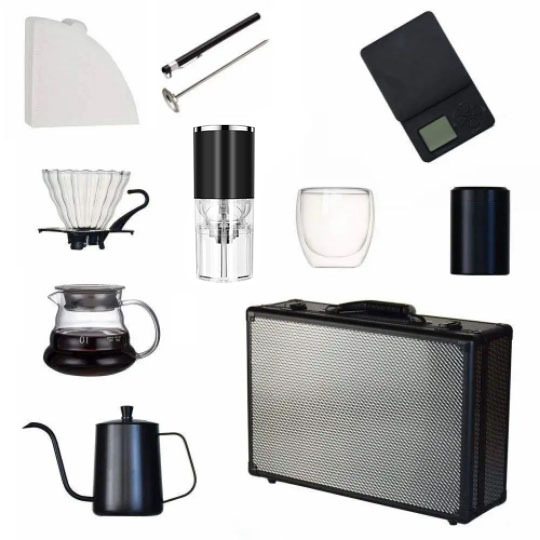 Viajes transfronterizos portátiles con básculas cajas de regalo cajas de regalo cafetera de café de preparación manual cajas de regalo cajas de café de preparación manual