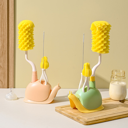 Infant sponge bottle brush, nipple brush, artifact kitchen cleaning brush, straw brush, wide diameter cup brush, can be wholesaled