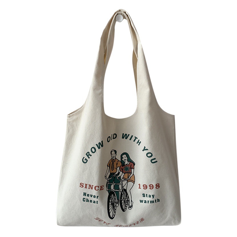 Nueva bolsa de lona de las mujeres de verano nicho de arte suplemento auto-estudio de viaje de gran capacidad de la clase de estudiante bolsa de libros de lona image 1
