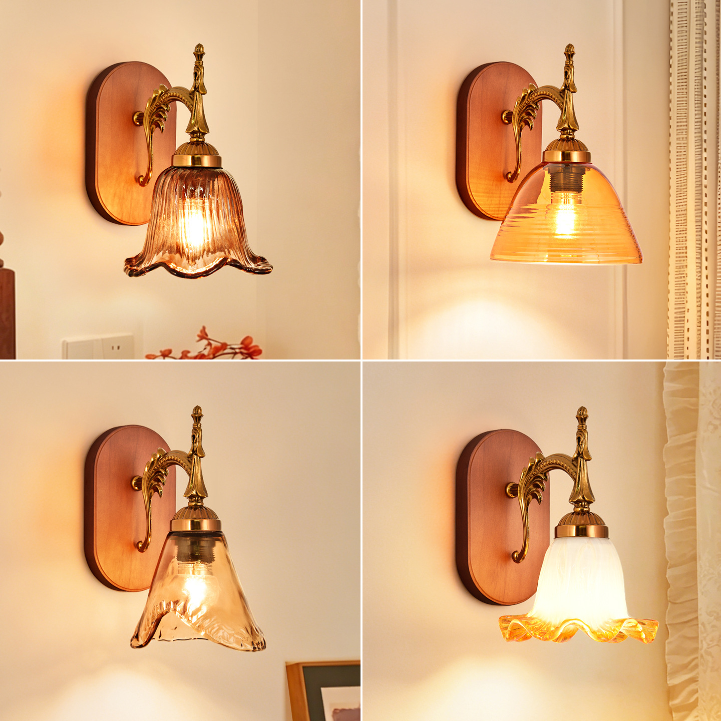 lámpara de pared de cabecera del dormitorio estilo antiguo francés retro lámpara decorativa sala de estar pasillo de fondo lámpara de pared L271