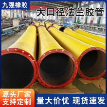 大口径法兰胶管吸排污水河道疏浚胶管钢丝骨架高压输水管源头厂家