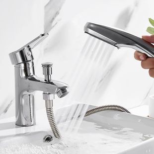 Single-Hole and Double-Hole Basin Faucet, Shower Faucet, Hot and Cold Water Bathroom Dual-Use Washbasin Valve