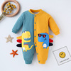 Children's demi-season clothing, warm overall, keep warm bodysuit for new born, internet celebrity, factory direct supply, increased thickness