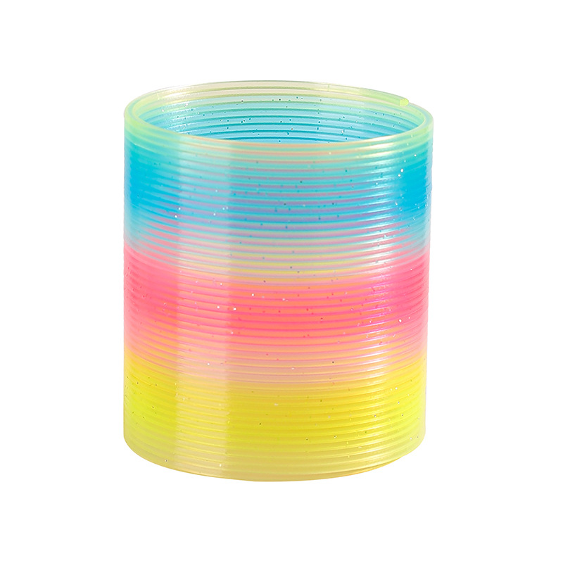 Anillo mágico del arco iris colorido anillo de primavera creativo profesional plegable anillo de primavera niños y niñas niños juguetes educativos