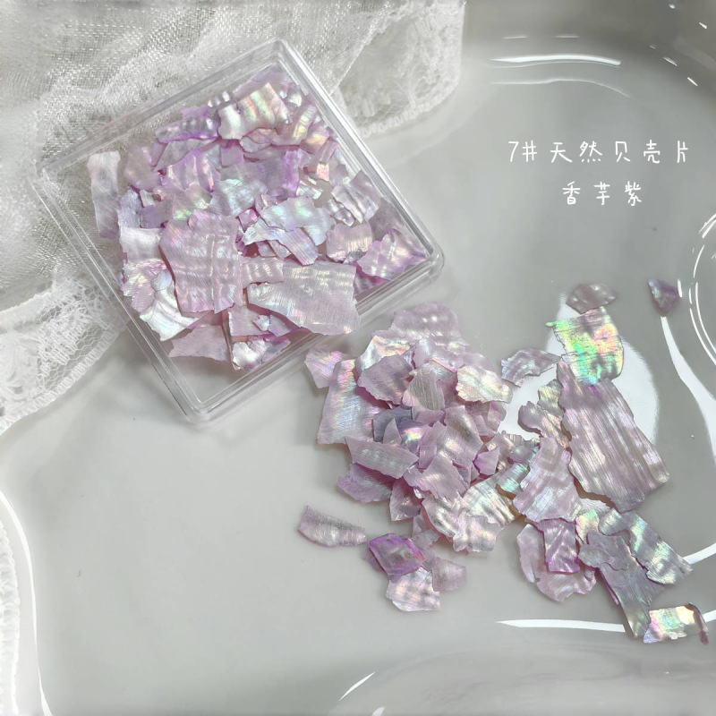 天然貝殻ネイルアートアクセサリー超薄型不規則なサイズのカラフルなアワビの破片ネイルデコレーションアクセサリー|undefined