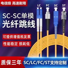 电信级单模双芯光纤跳线LC-LC尾纤3米双工3M5/lcsc一sc跳纤转FC-S