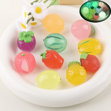 新款夜光立体仿真水果 diy树脂奶油胶手机壳发夹配件创意可爱摆件
