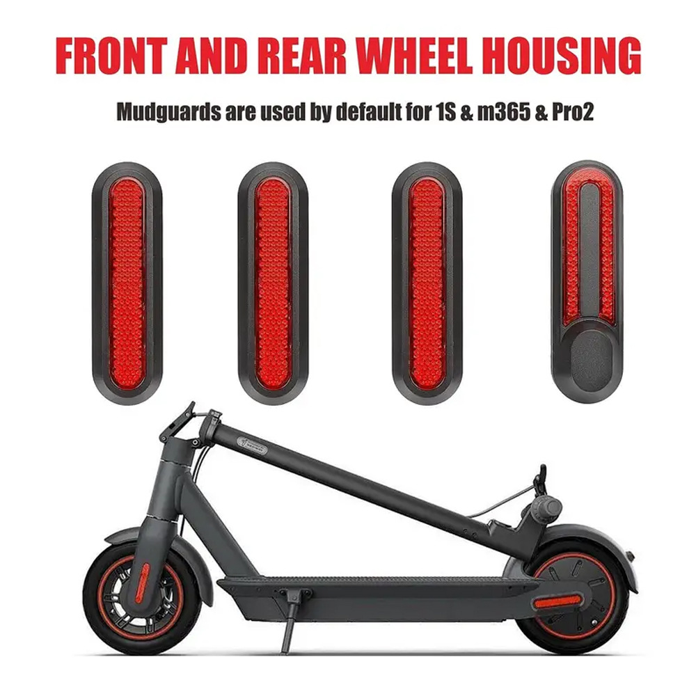 M365/Pro//1S Scooter Front Fork Left and Right Decorative Side Cover with Reflective Strip Screw Modification Decorative Accessories