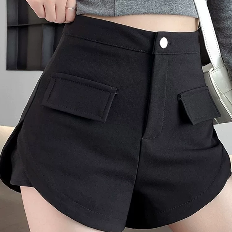 Классический костюмной jacket, шорты, осенние штаны, базовые ботинки, свободный крой, высокая талия