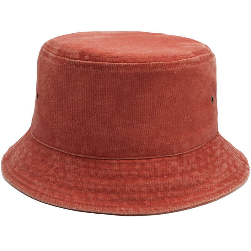 Sombrero tipo pescador de primavera y otoño, color sólido lavado, ala redonda, plegable y de moda para sombra