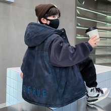 男童冬装棉衣2025新款加绒中大儿童棉袄冬季男孩加厚外套派克棉服