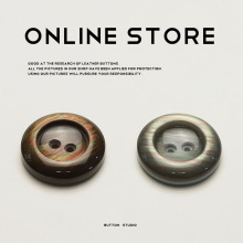 莫森 两眼珠光树脂纽扣女装外套开衫扣子仿贝双面尼大衣服装饰扣