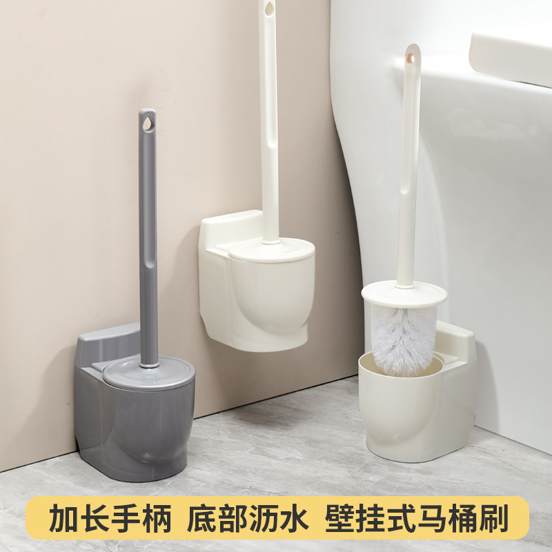 Toilet Brush Shaped Like a Toilet, Plastic Toilet Cleaning Brush for Home Bathroom, Detachable Handle Toilet Brush for Cross-Border Trade
