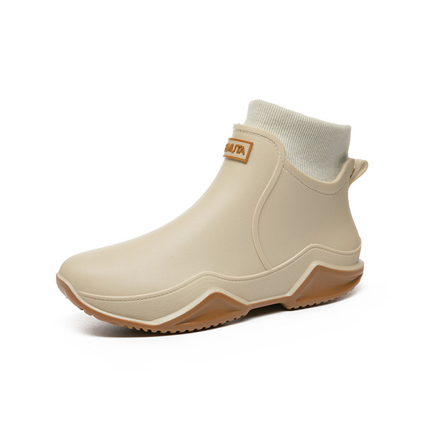 Cross-border winter fixed velvet rain boots for men