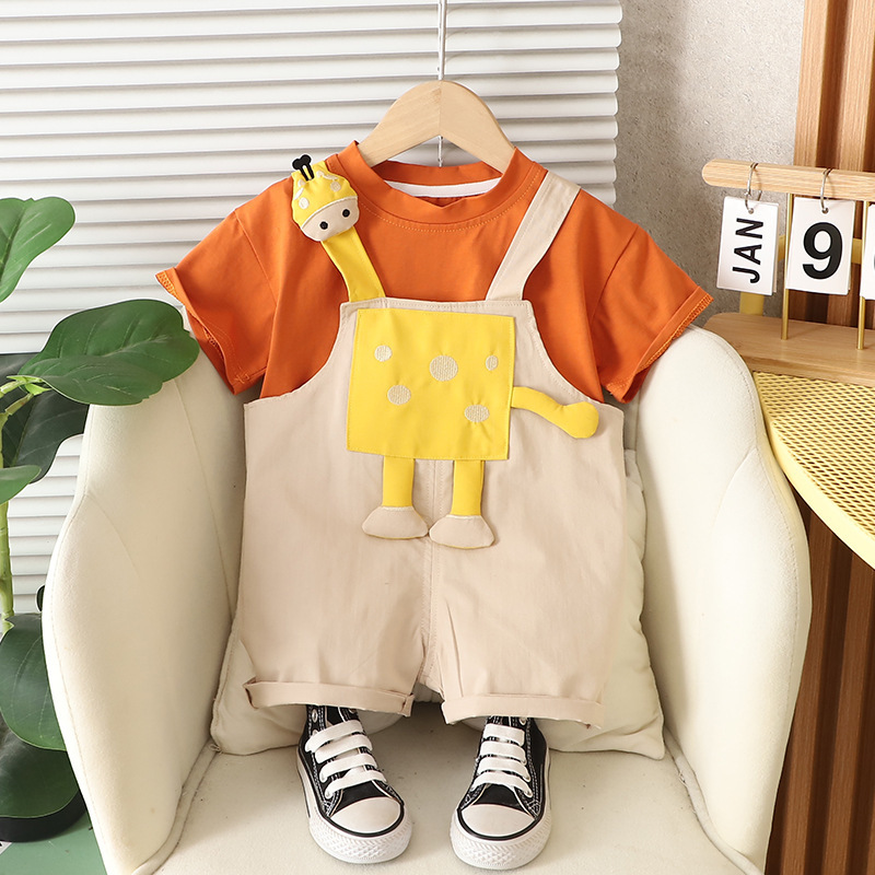 子供半袖セット夏男の子服女の子tシャツ赤ちゃん夏服服2025新しい子供服ファッション|undefined