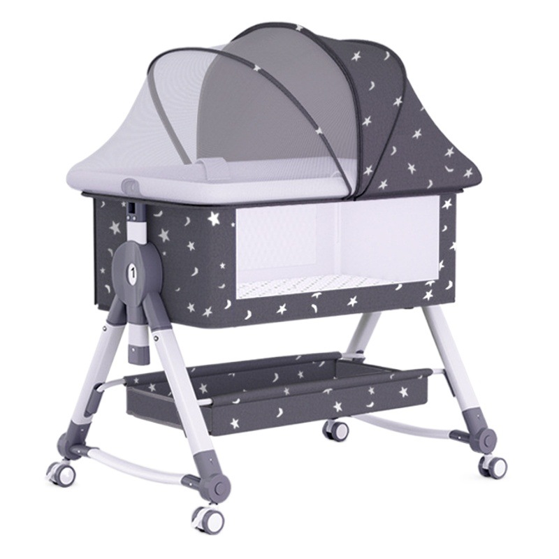 Bebé cuna costura Cama grande cama recién nacido Baby Shaker BB plegable cama de los niños cuna cama multifuncional móvil