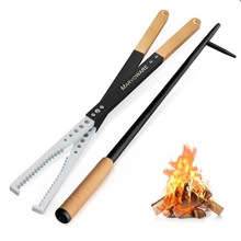 新款火炉壁炉工具火钩火钳铁铁艺烤炉用具Fireplace Poker tool