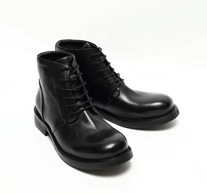 Autunno e inverno nuovi stivali da uomo scarpe derby suola in pelle moda scarpe da uomo stivaletti allacciati tendenza tutto_voghion.com