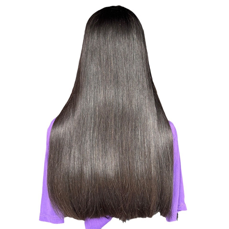 SDD Bone straight human hair wigs front lace Xuchang real wig_voghion.com