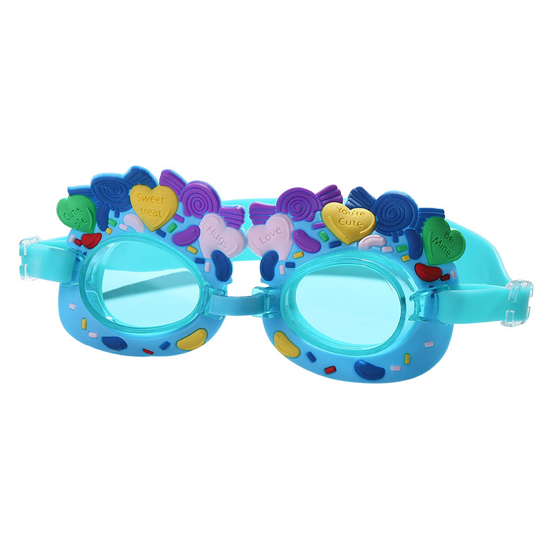 Gafas de natación para niños HD a prueba de agua antiniebla luz Lisa cómodo lindo bebé dibujos animados PVC protección para los ojos gafas de natación con tapones para los oídos