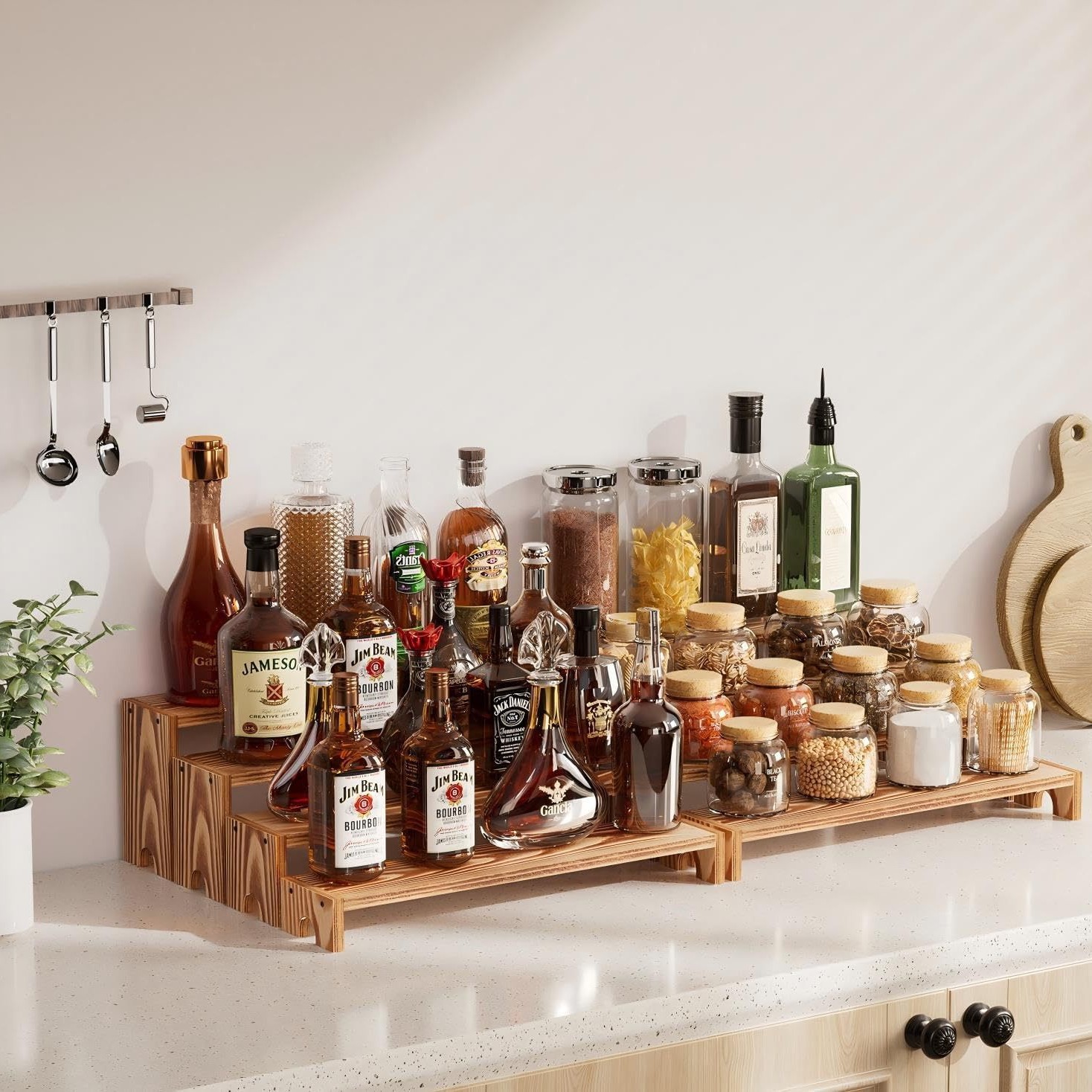 实木复古置物架盲盒手办陈列展示架家用阳台多肉盆栽收纳架