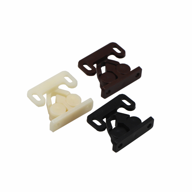 Botón de puerta de perlas de plástico equipo experimental puerta de muebles puerta de madera accesorios de puerta de pantalla de resorte muebles puerta de bloqueo abrazadera de bloqueo