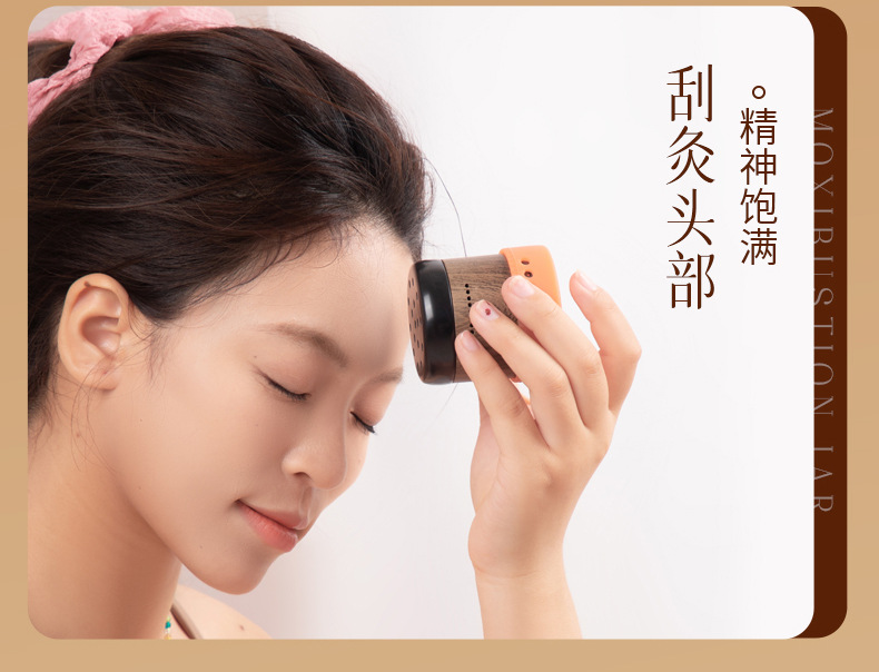 Bian Stone Moxibustion Jar Facial Massage Cupping Tool for Spa and Home Wellness in use