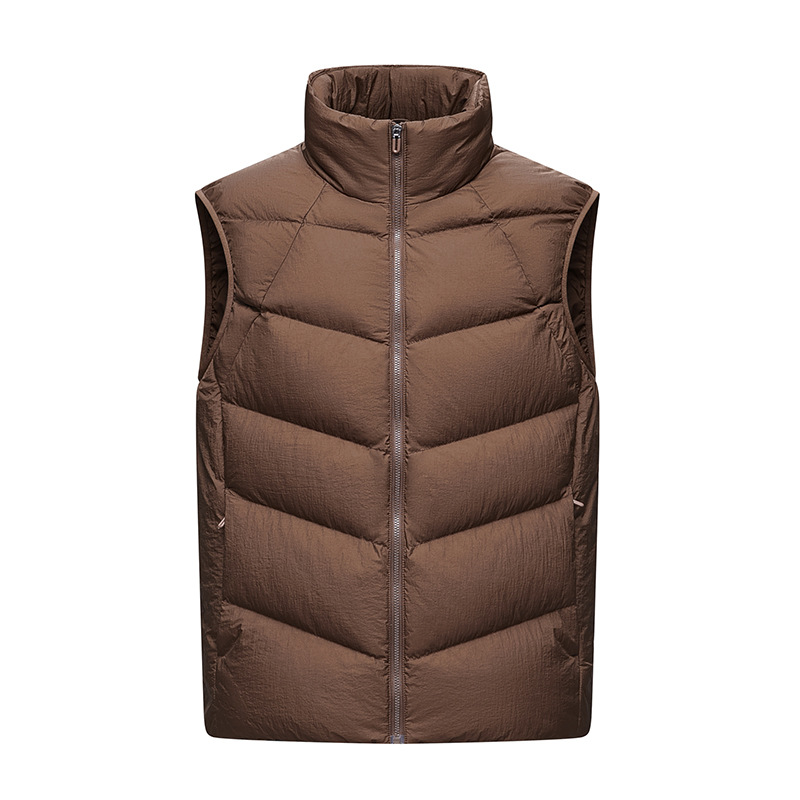 Cross-border doble cara ligera sin mangas chaleco de plumón al aire libre chaleco de plumón 90 blanco para hombres personalizado de alta gama image 12