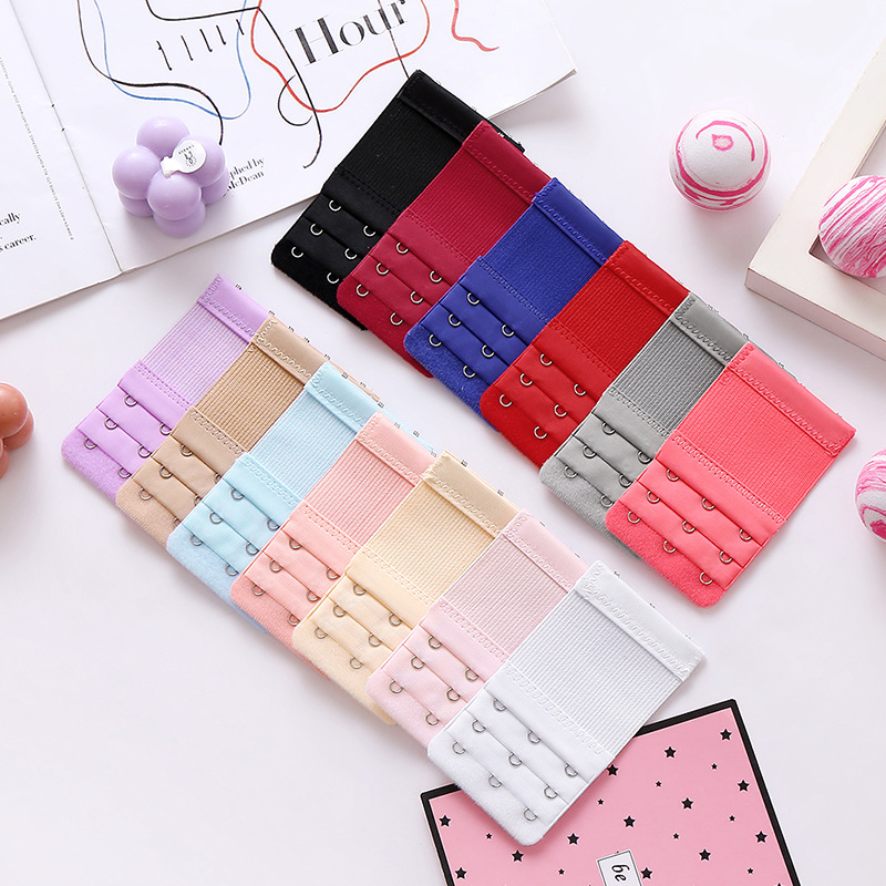 Ozuna Stainless Steel Elastic Band with 3 Rows 3 Hooks Extended Back Clasp, Enhanced Elasticity Bra with Extended Hook, 3 Rows 3 Hooks