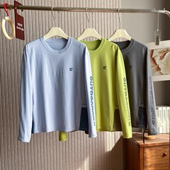 山系户外 情侣款户外吸湿透气轻量化骑行训练健身女打底长袖T恤