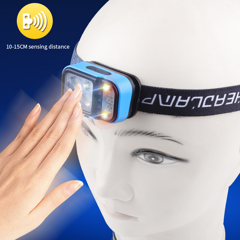 Transfrontaliero Nuovo XTE LED Sensore Ricarica USB Display digitale di alimentazione Illuminazione di corsa Faro a luce forte_voghion.com