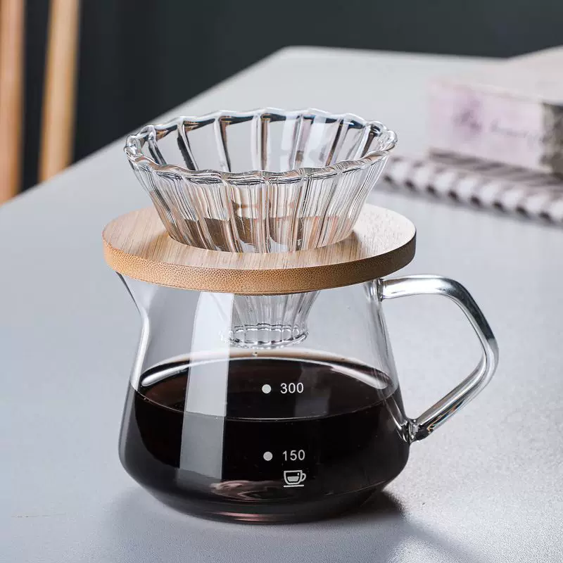 Coffee set, cigarette holder, glass funnel