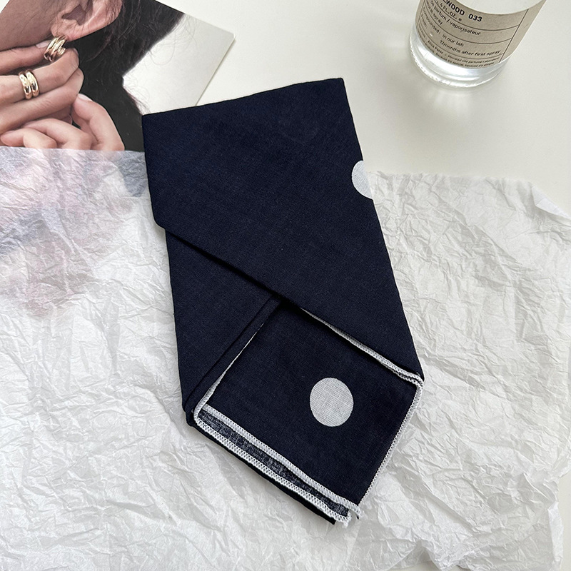 55 bufanda de seda, cinturón para el cabello, algodón y lino, bufanda cuadrada pequeña, arte coreano, moda de todo fósforo, primavera y otoño, nueva bufanda de temperamento, bufanda