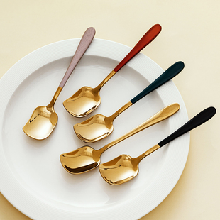 Coffee Small Spoon Stainless Steel Dessert Spoon Cake Spoon Stirring Spoon Yogurt Spoon Ice Cream Spoon