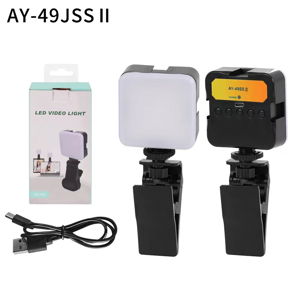 Luz de relleno portátil LED para exteriores, teléfono móvil, fotografía en vivo, luz ambiental RGB, luz suave, mini luz cuadrada, luz de bolsillo