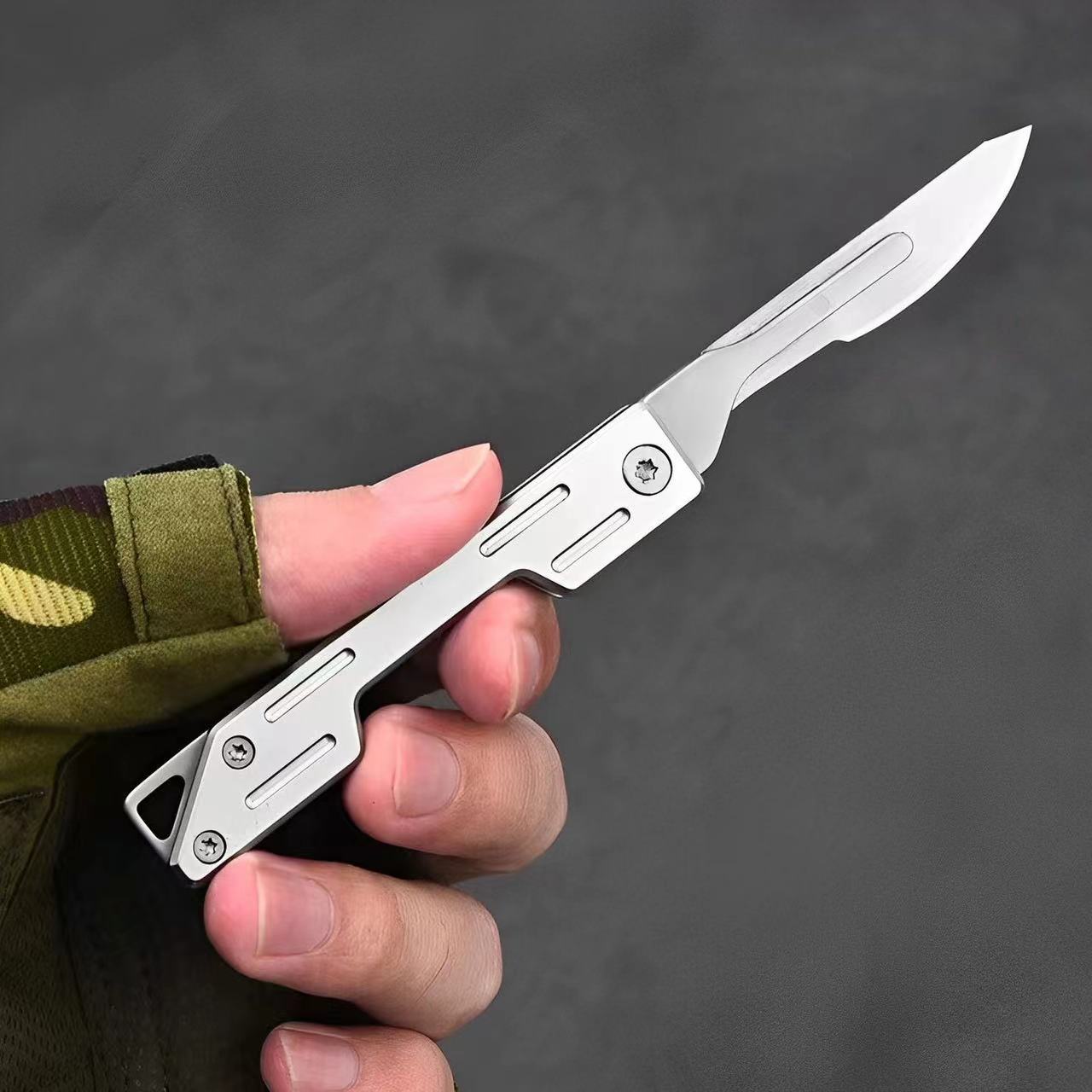 All-Steel Detachable Surgical Folding Mini Utility Keychain Pocket Knife Sharp High Hardness Portable Cutting Tool_voghion.com