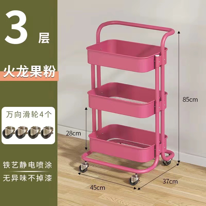 Estante de almacenamiento portátil rack de almacenamiento de cocina sala de estar merienda carro multifuncional baño estante de noche