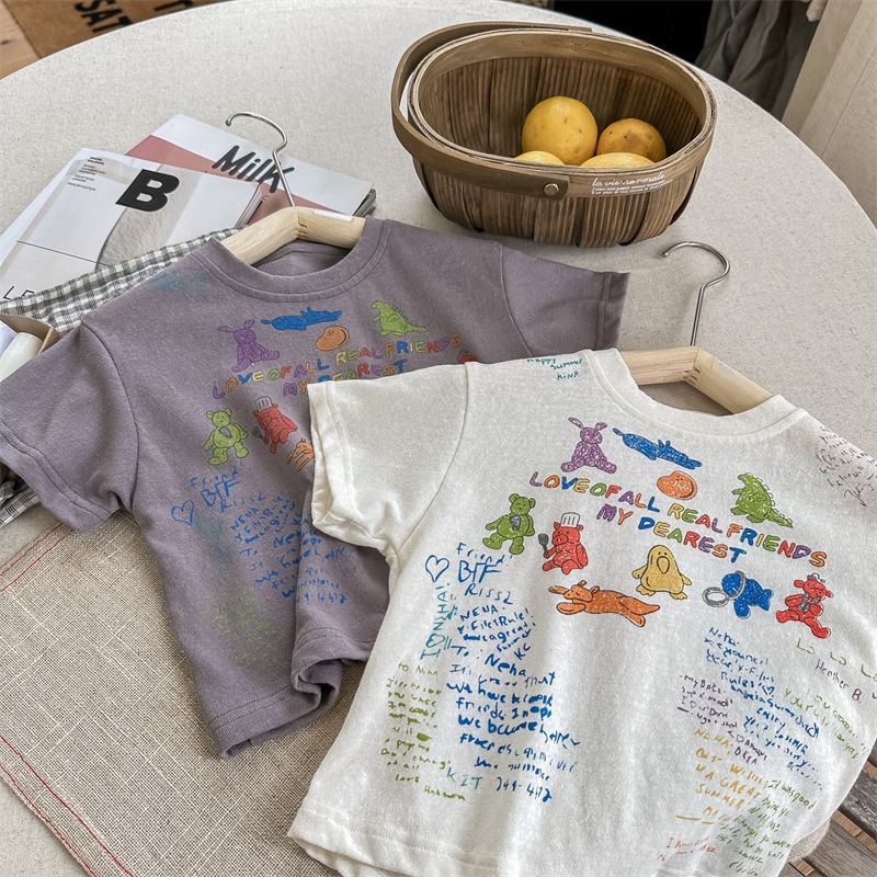 Summer children's cartoon T-shirt