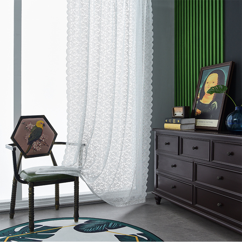 2021新款 跨境专供 客厅卧室阳台工程家装批发窗帘成品窗纱|ru