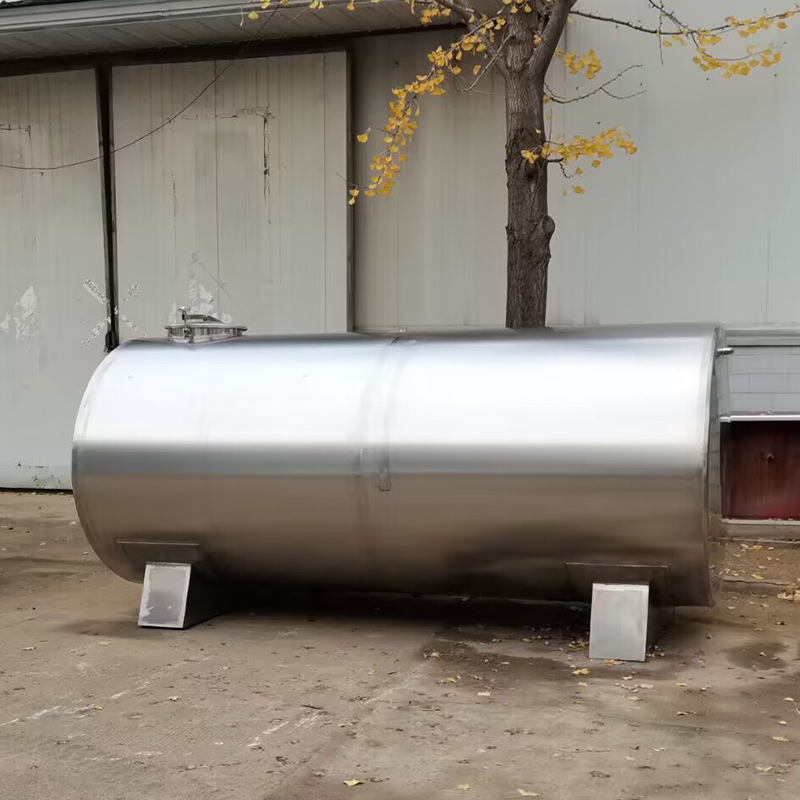5吨卧式储水罐 不锈钢甲醇储存罐 加厚椭圆柴油运输罐 密封性好