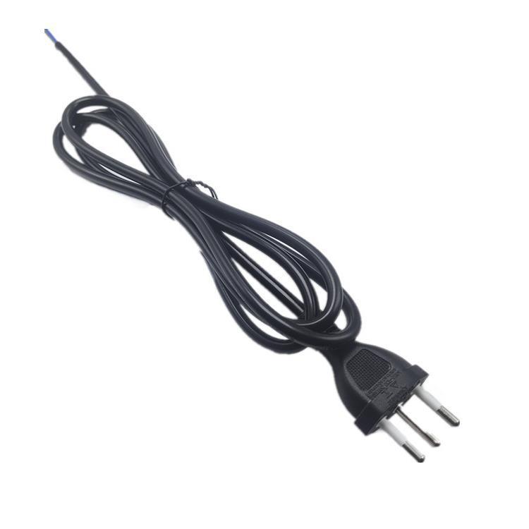 批发纯铜巴西裸线尾剥皮烫锡电源线 三芯插头c13连接线0.75平方