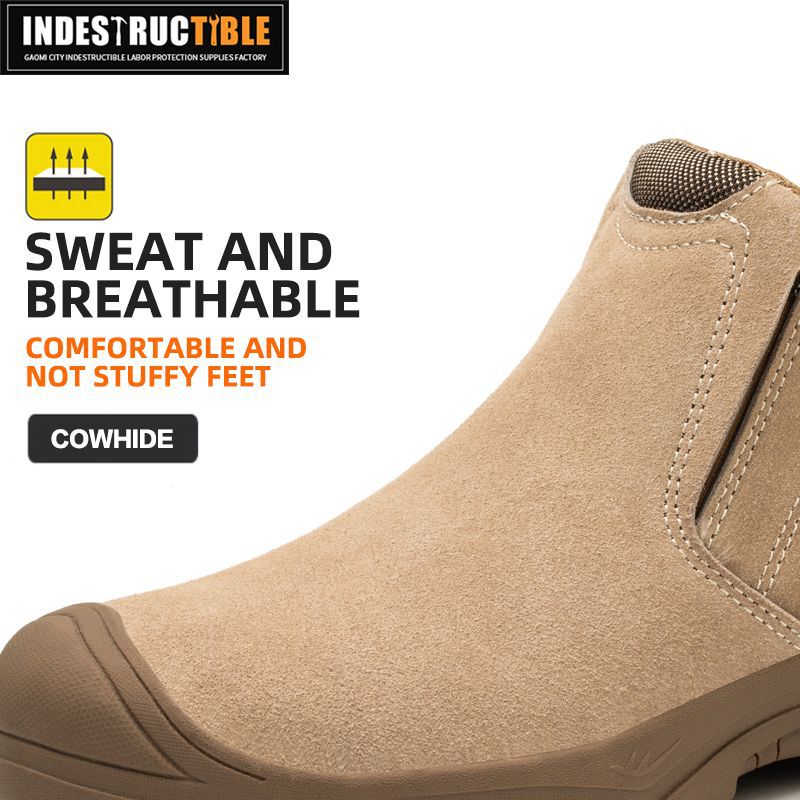 safety shoes透氣防滑絕緣牛皮工作鞋防砸防刺穿耐油酸鹼電焊鞋