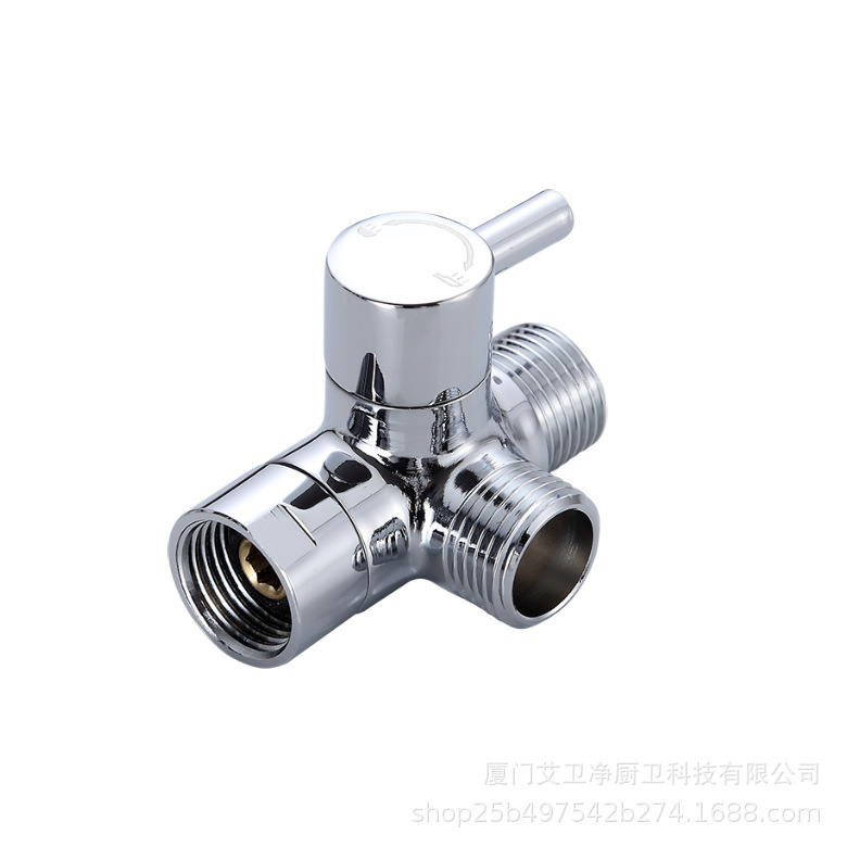 American type shower head water separator bathroom three-way in-wall concealed shower diverter full set of top spray shower suit